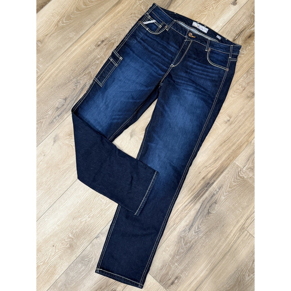 Ariat Rebar Riveter Womens Perfect Rise DuraStretch Bootcut Jeans 34L Dark Wash